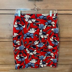 JCrew Floral Pencil Skirt
